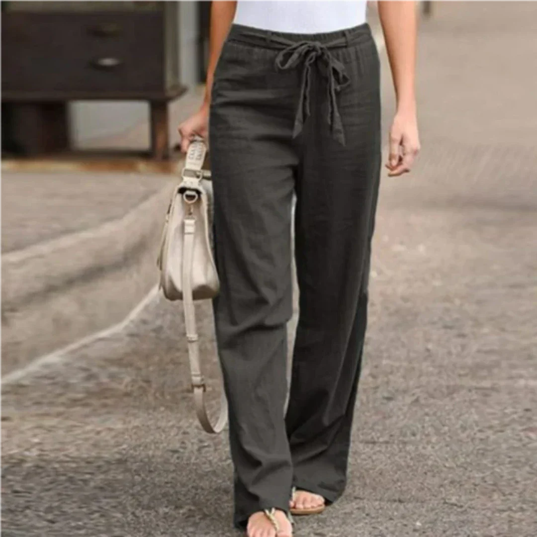 Lange Hose Für Damen Mit Gürtel | Trendy
