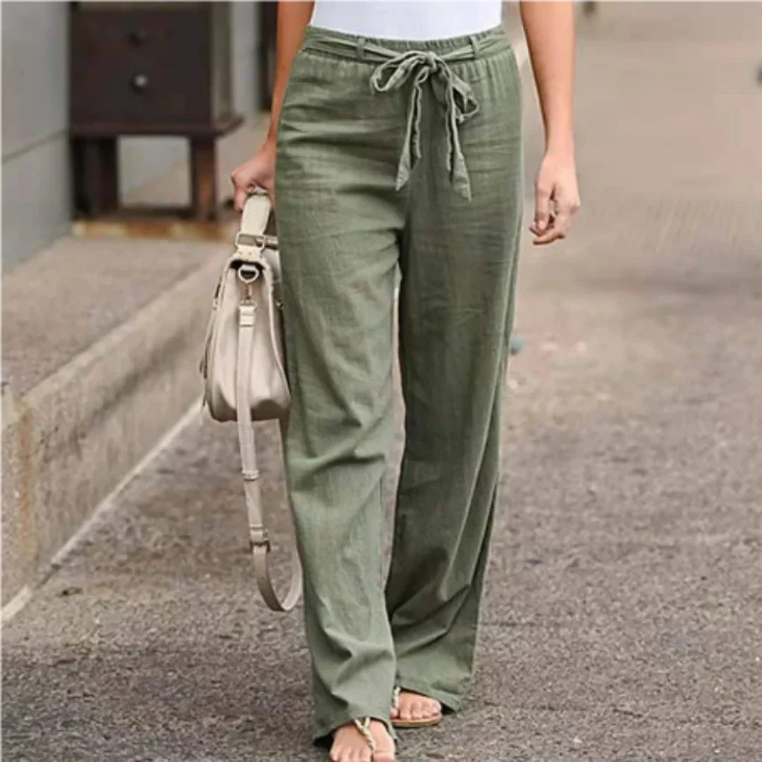 Lange Hose Für Damen Mit Gürtel | Trendy