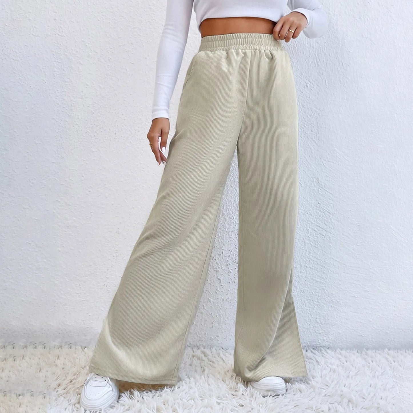 Casual Comfort - Damen Cordhose mit weitem Bein