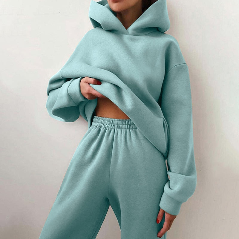 WW - Bequemer Kapuzen-Zweiteiler im Oversize-Look