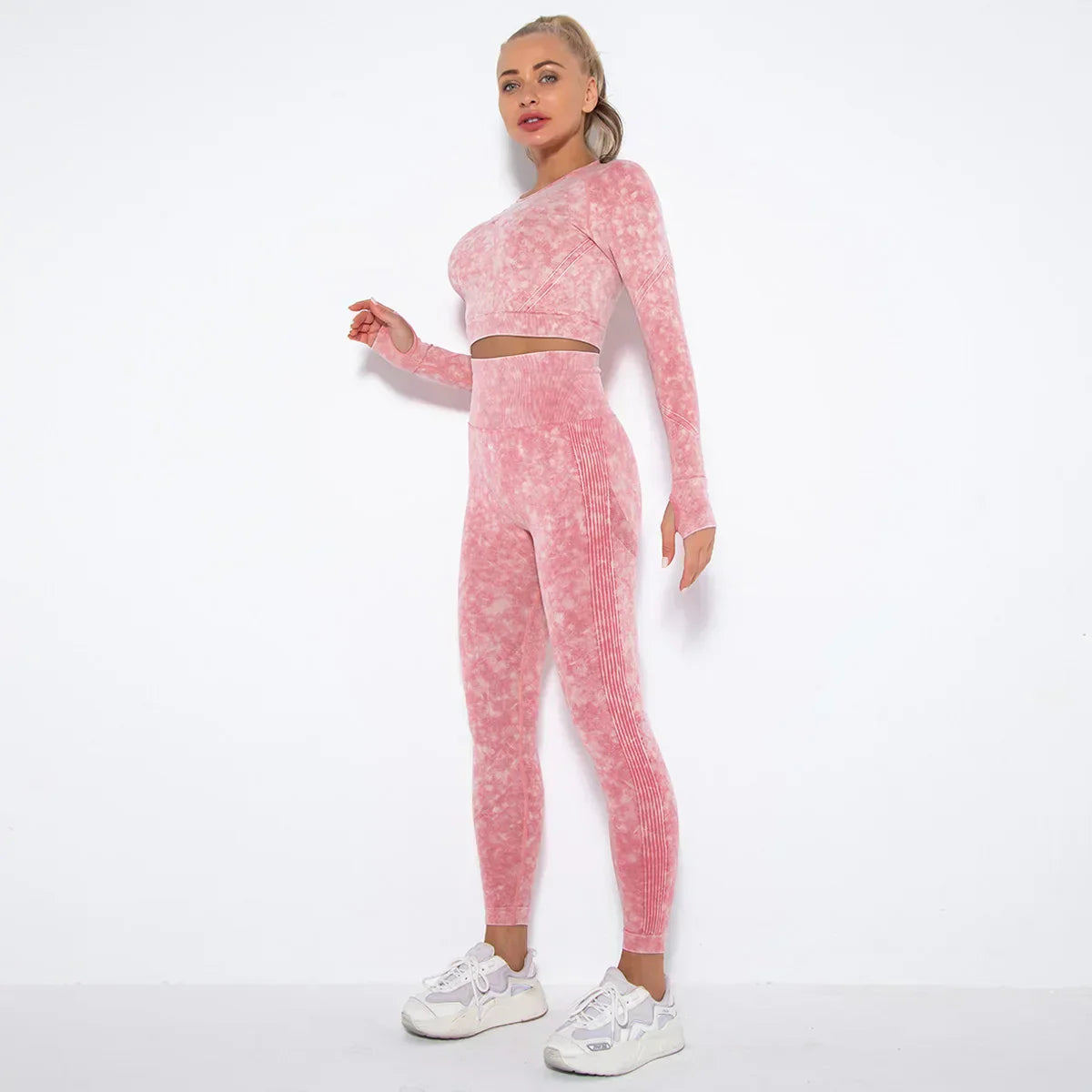 Damen-Yoga-Set für den Sommer 2025 mit Cropped-Top - Nahtlos - Nova