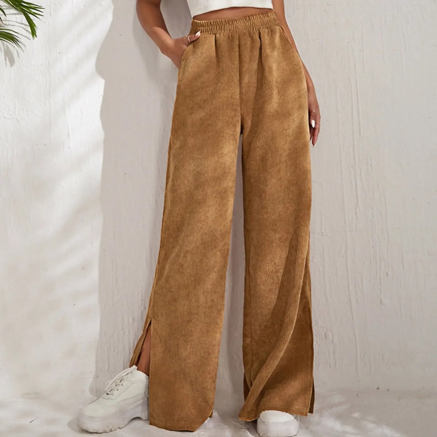 Casual Comfort - Damen Cordhose mit weitem Bein