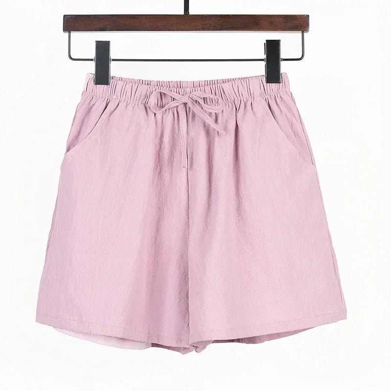 Luftige Damen Leinen-Shorts mit Hoher Taille und Sportlicher Passform – Fenja