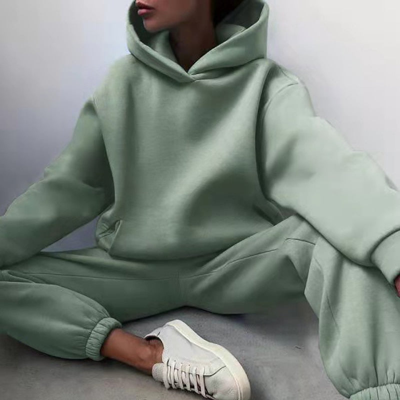 WW - Bequemer Kapuzen-Zweiteiler im Oversize-Look