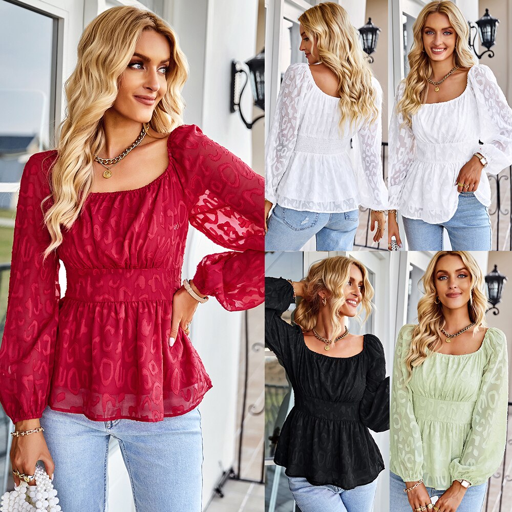 Bluse mit Puffärmeln für Frauen - Frühling 2025 Kollektion