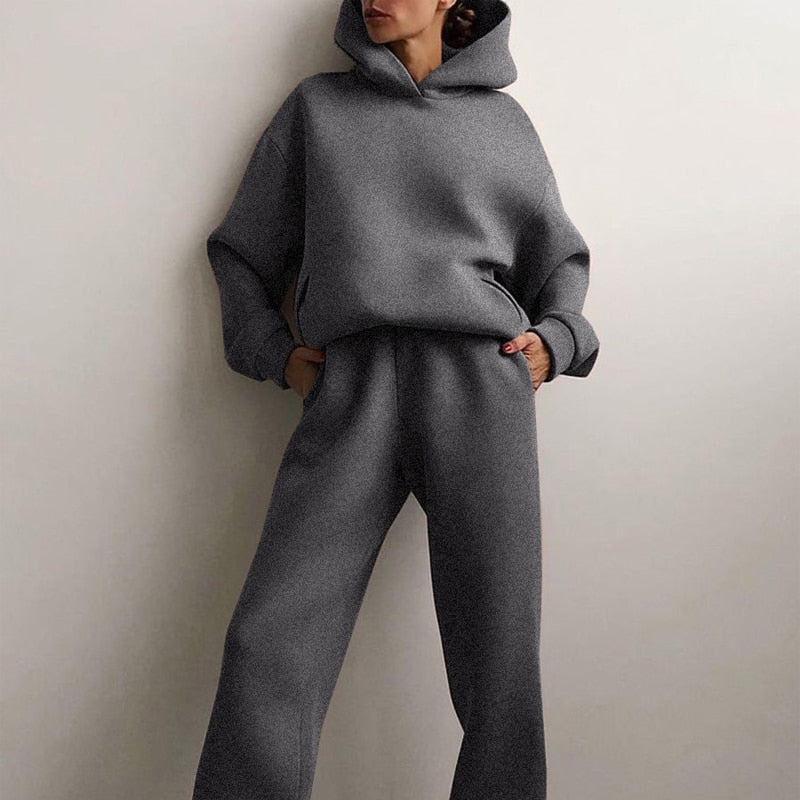 WW - Bequemer Kapuzen-Zweiteiler im Oversize-Look
