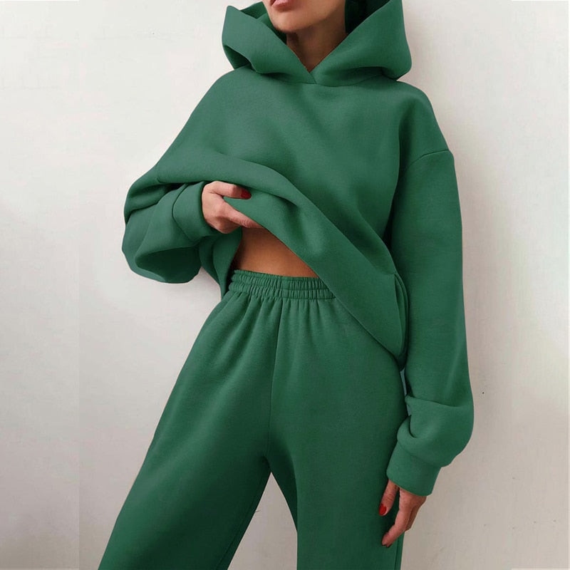 WW - Bequemer Kapuzen-Zweiteiler im Oversize-Look