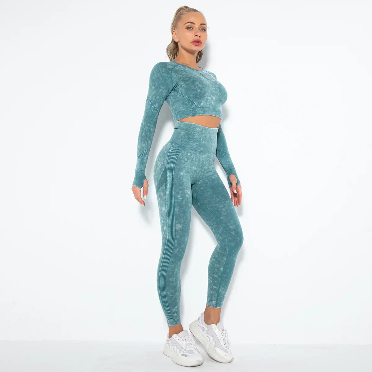 Damen-Yoga-Set für den Sommer 2025 mit Cropped-Top - Nahtlos - Nova