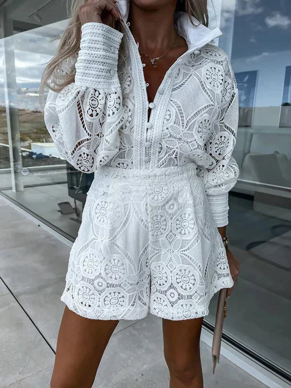 Zweiteiliges Spitzen-Set Damen für den Sommer – Mira