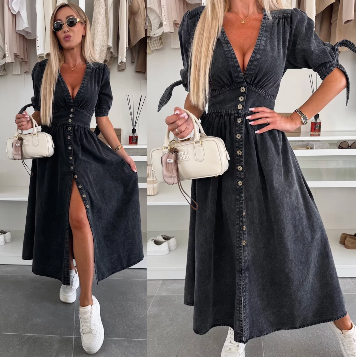 Ivanka – Strahlendes Jeanskleid