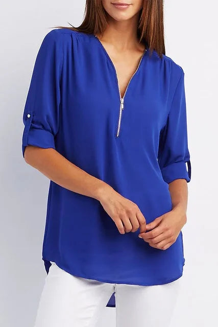 WW | Moderner Top Zip Pullover aus nachhaltiger Baumwolle
