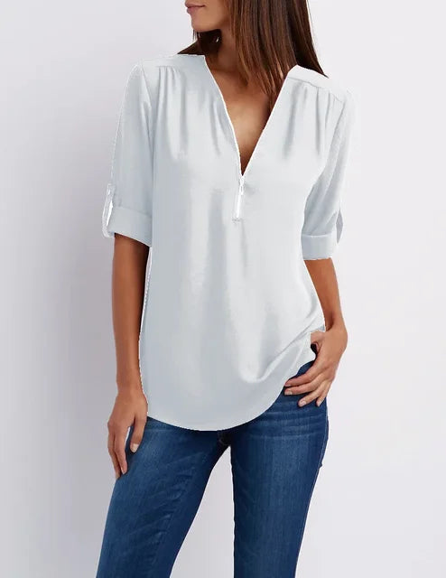 WW | Moderner Top Zip Pullover aus nachhaltiger Baumwolle