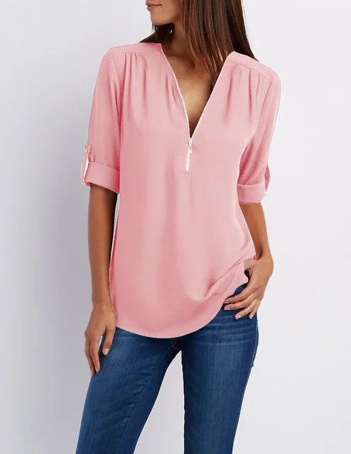WW | Moderner Top Zip Pullover aus nachhaltiger Baumwolle