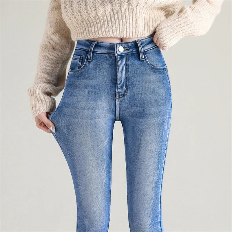 Schlank Geschnittene Warme Hose Für Damen | Klassisch
