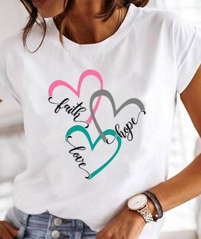 Olivia - super stylisches t-shirt mit extravaganten sommer designs