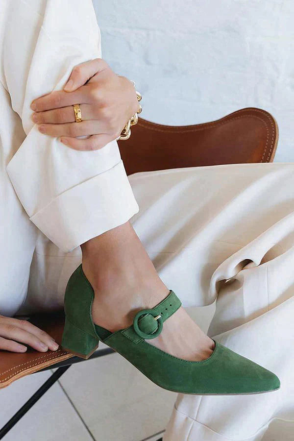 Damen Mary Jane Pumps – Elegante Schuhe mit Blockabsatz & verstellbarem Riemen