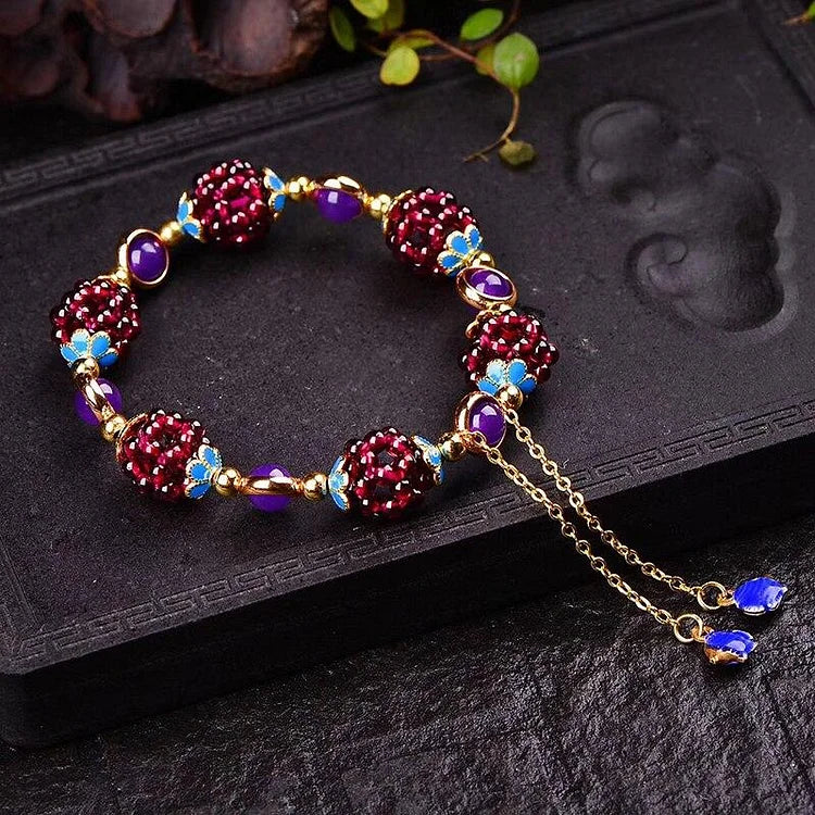 Natürlicher Granat-Armband – Selina