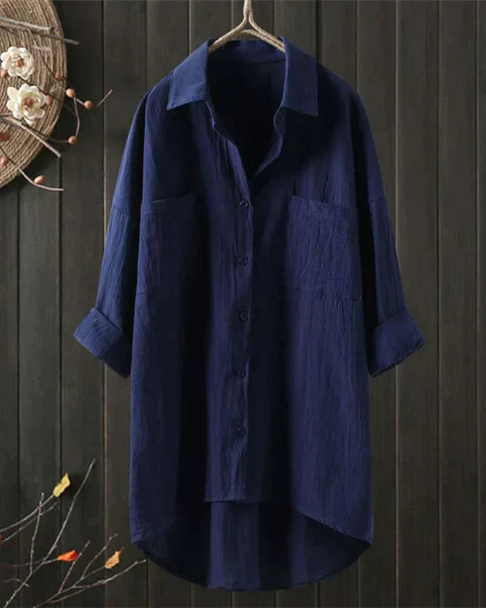 Jesse | Dames Weiß Leinenbluse