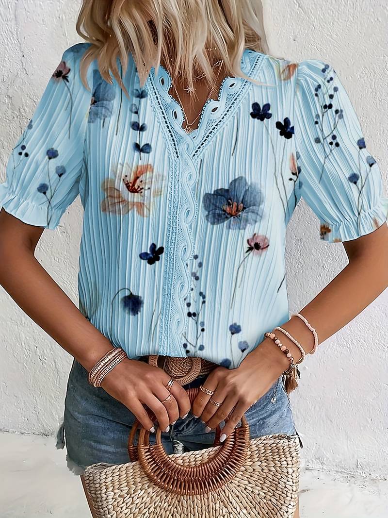 Esmeralda | Frühlings-V-Ausschnitt-Bluse 2025 Edition