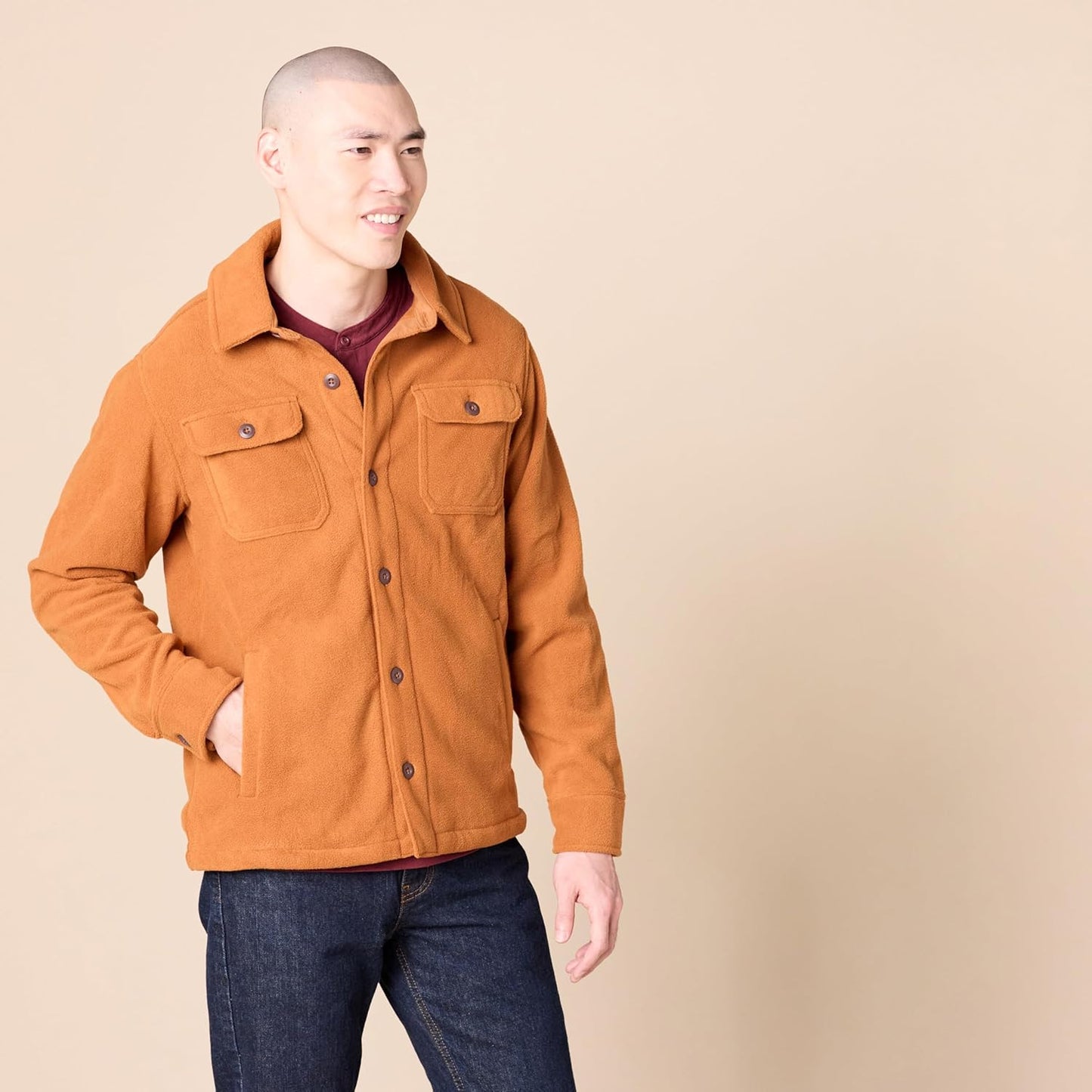 Herren-Fleece-Überhemd für Frühling 2025 – Max