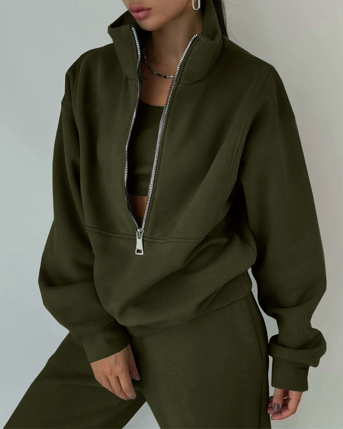 WW-Sweatshirt und Hose für Damen bekleidung mit Reiß verschluss
