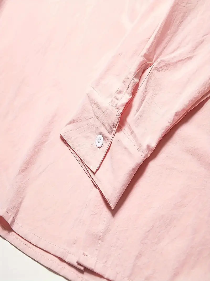 Owen – lässiges langarmshirt in volltonfarbe