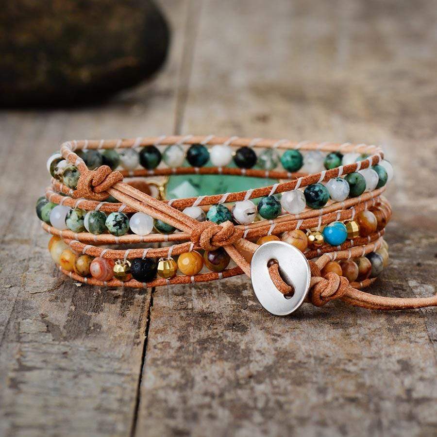 Beruhigendes Jade-Wickelarmband – Elina
