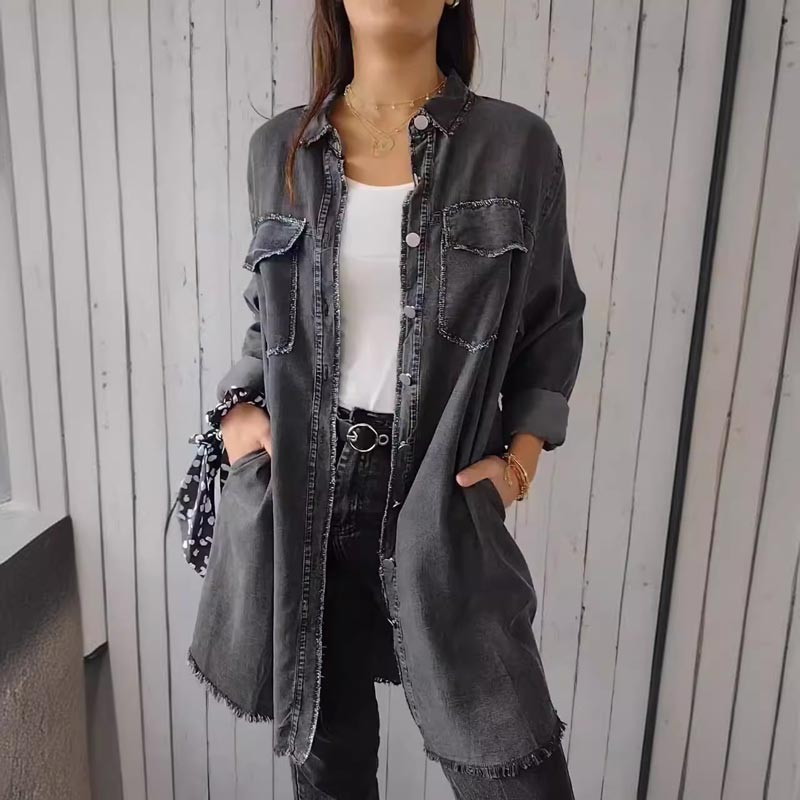 Faux Denim Sommerhemd - Sophie