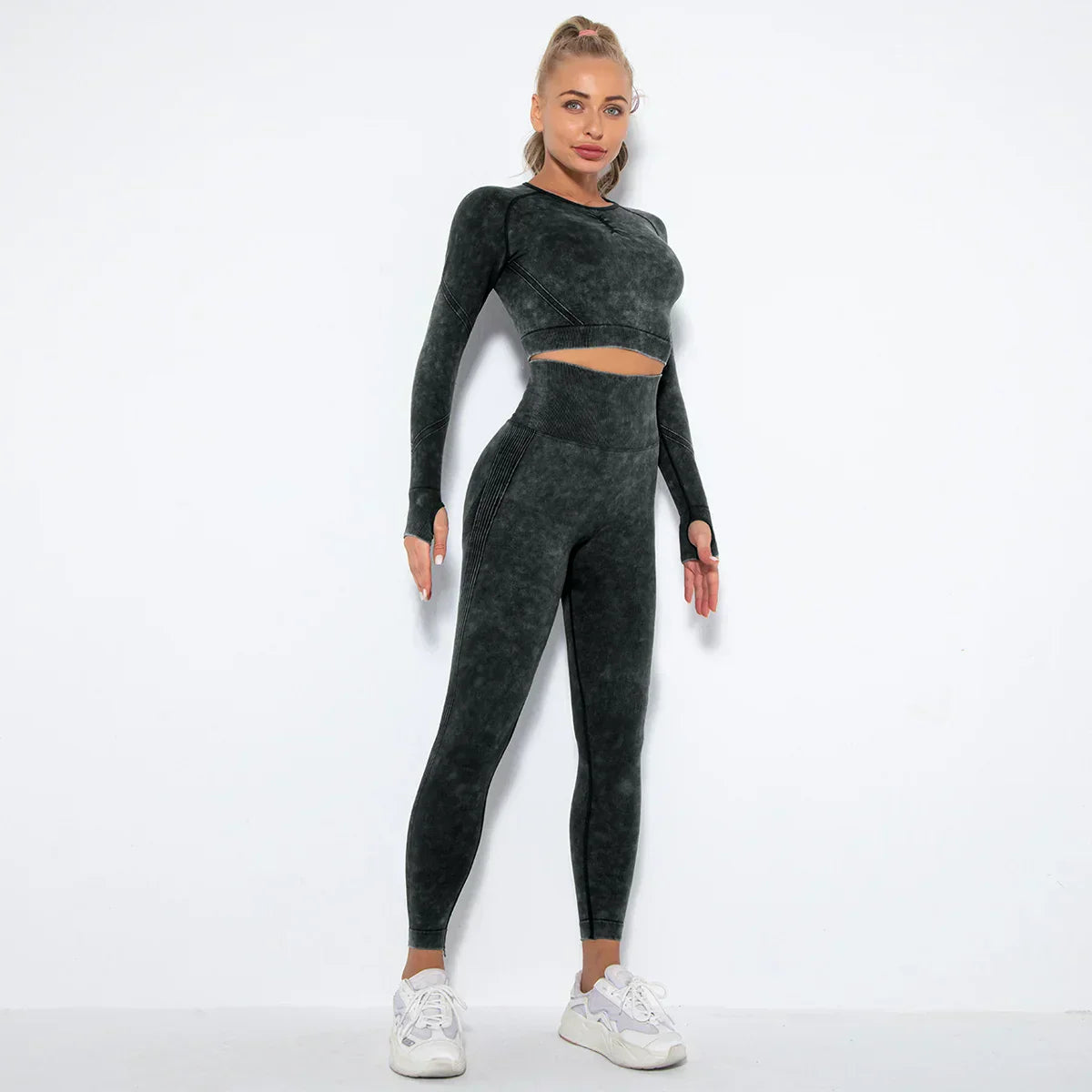 Damen-Yoga-Set für den Sommer 2025 mit Cropped-Top - Nahtlos - Nova