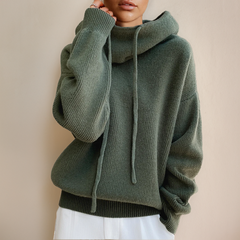 WW | Hoodie - oversized Damenpullover mit Stehkragen