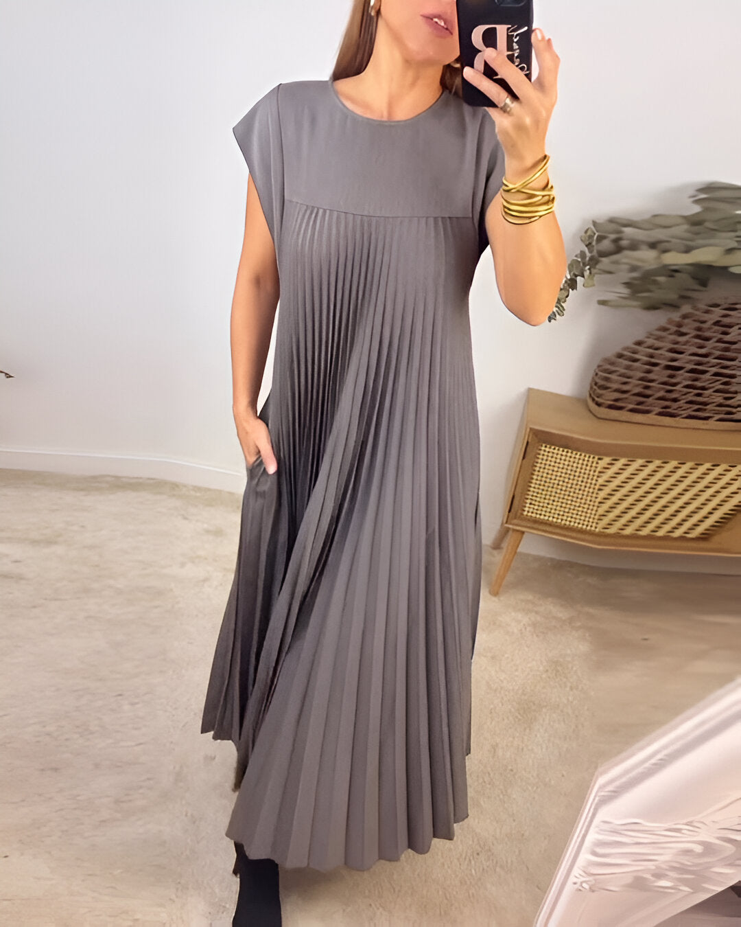 Arndt | Damen Ärmelloses plissiertes Kleid