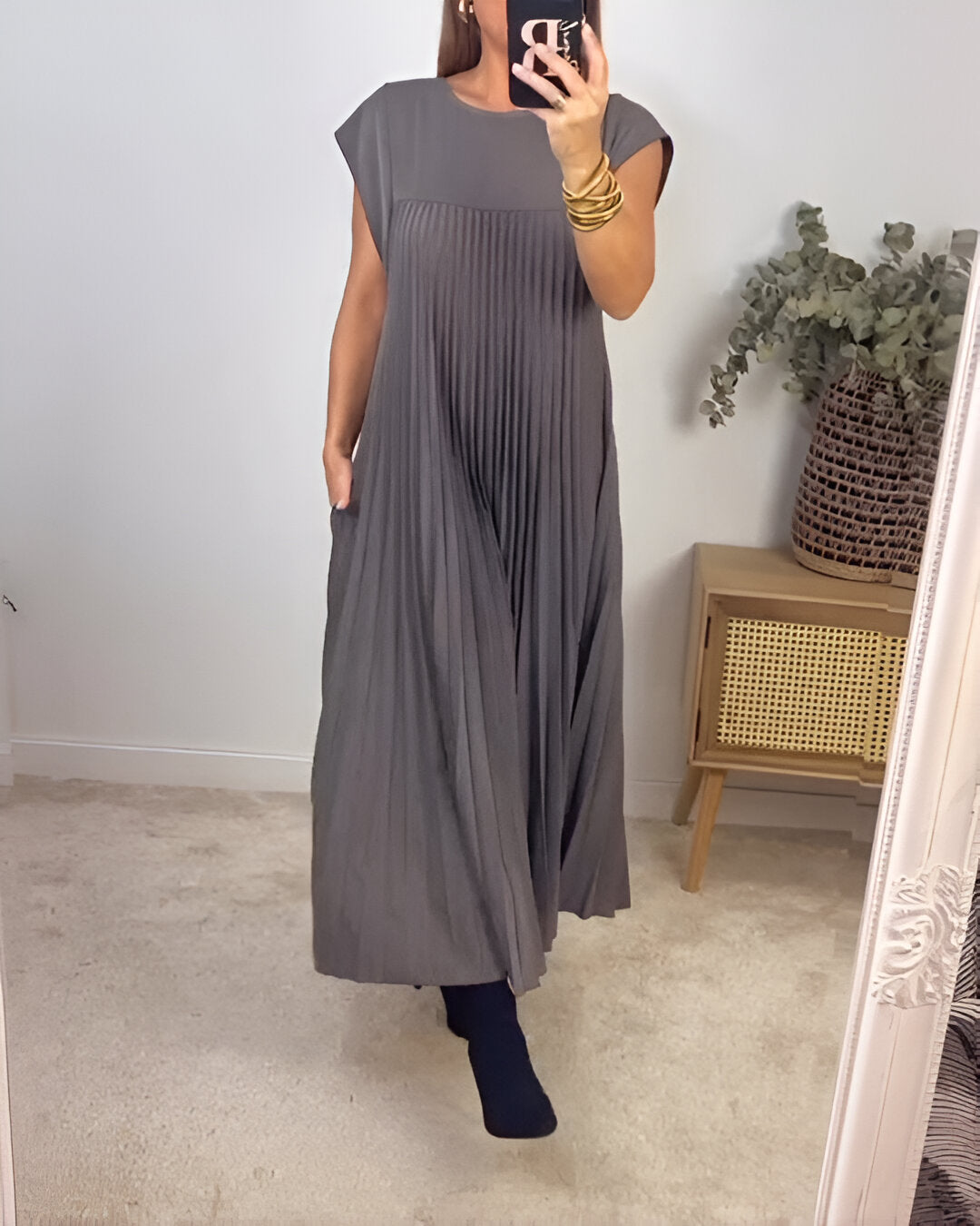 Arndt | Damen Ärmelloses plissiertes Kleid