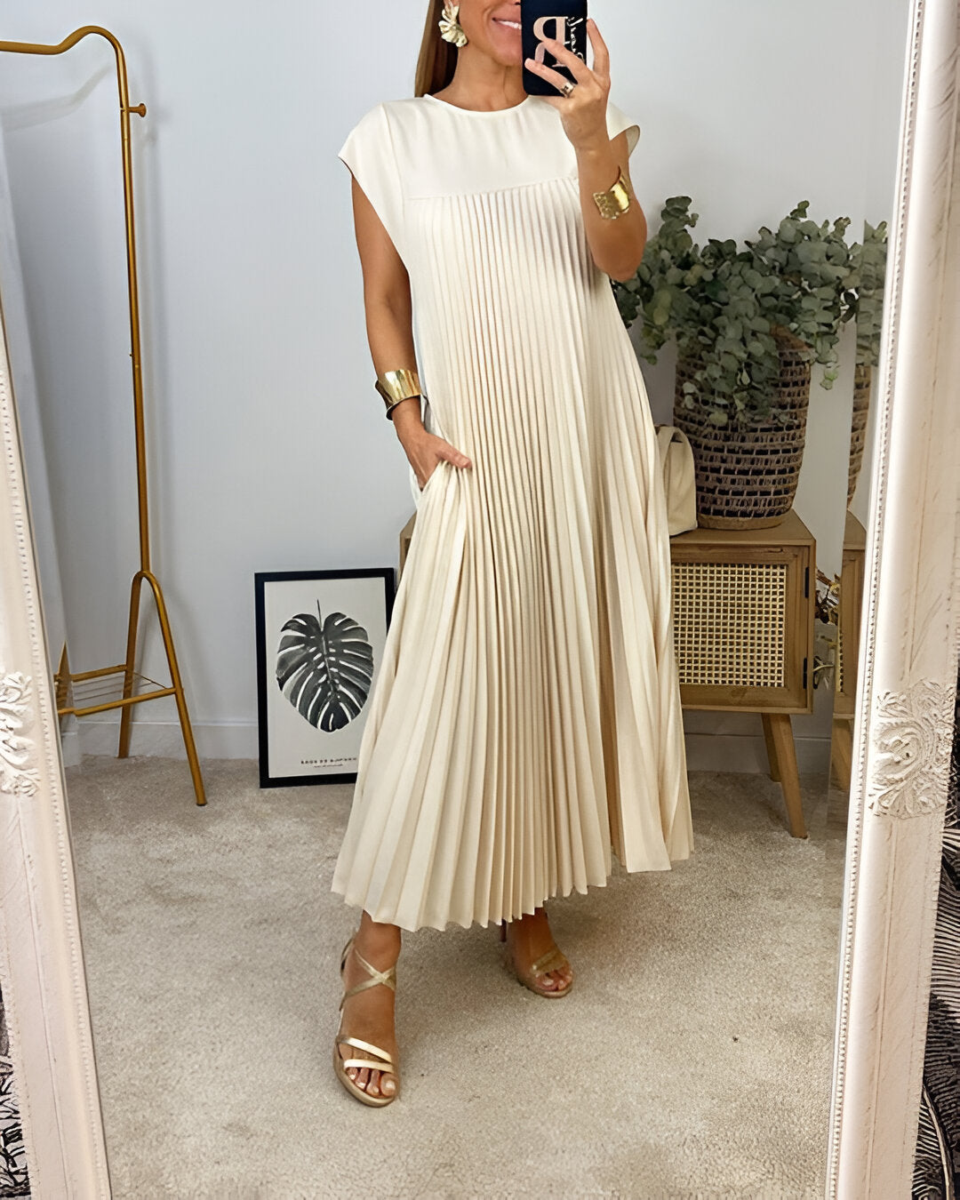 Arndt | Damen Ärmelloses plissiertes Kleid
