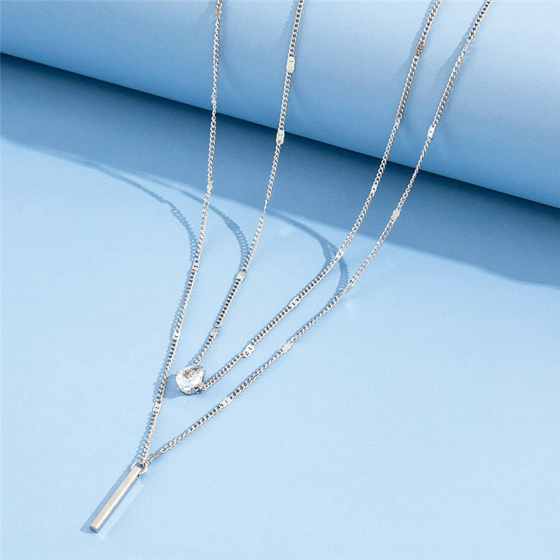 Hals Glitzer | Gold-Anhänger Halskette Set Vintage-Schmuck