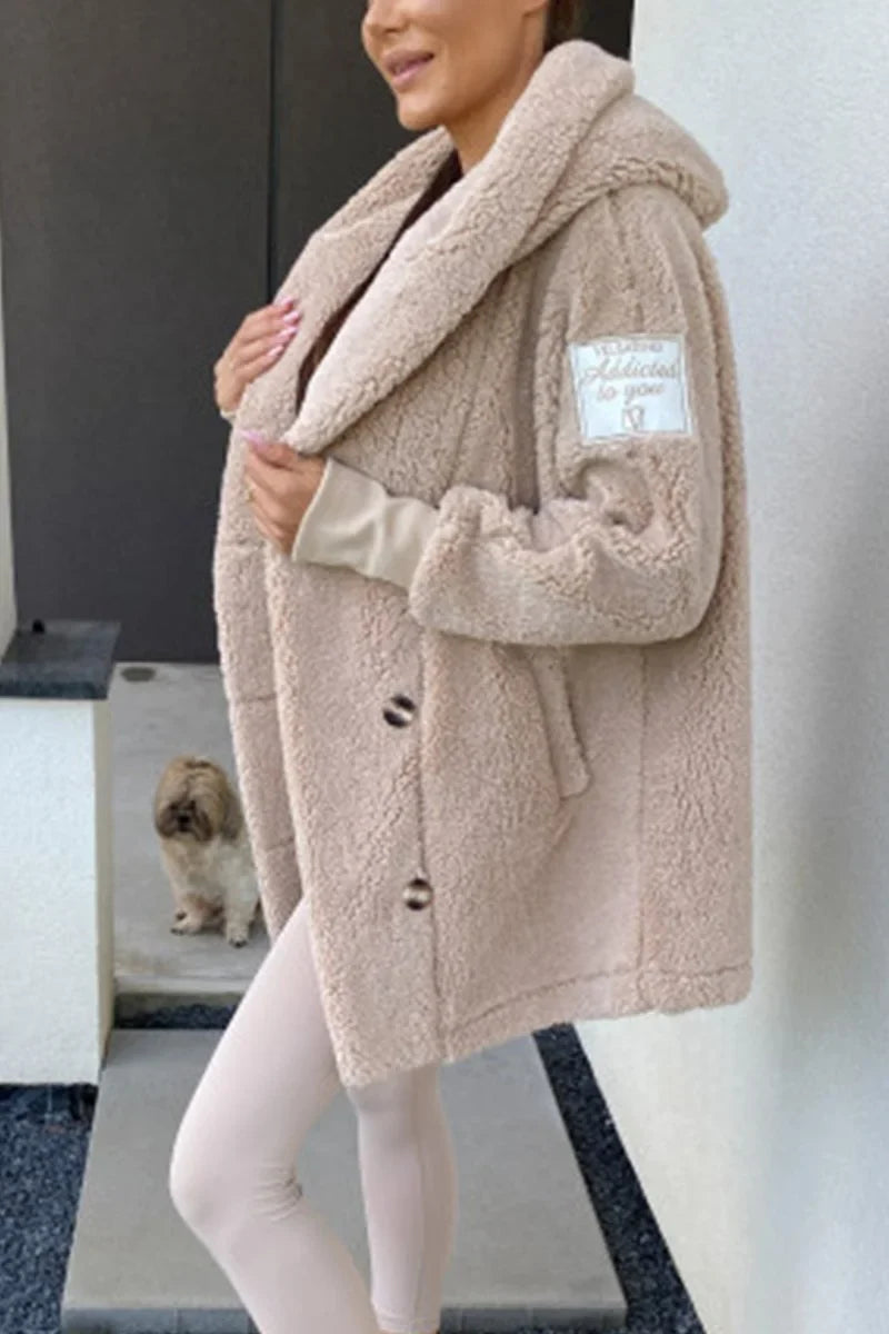 Sabrina - Damen Plüsch Kapuzenjacke