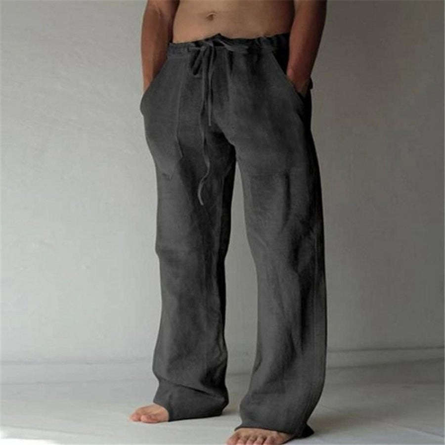 Anton - Einfarbige Herren-Freizeithose aus Leinen