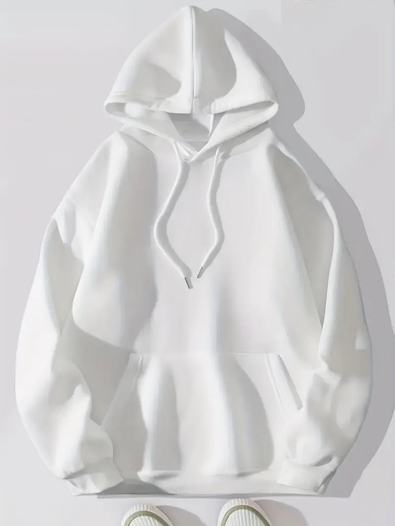 WW | Bequemer Einfarbiger Damen Hoodie mit Kapuze