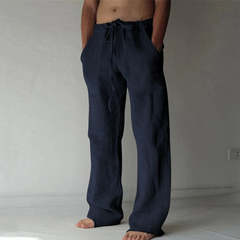 Anton - Einfarbige Herren-Freizeithose aus Leinen