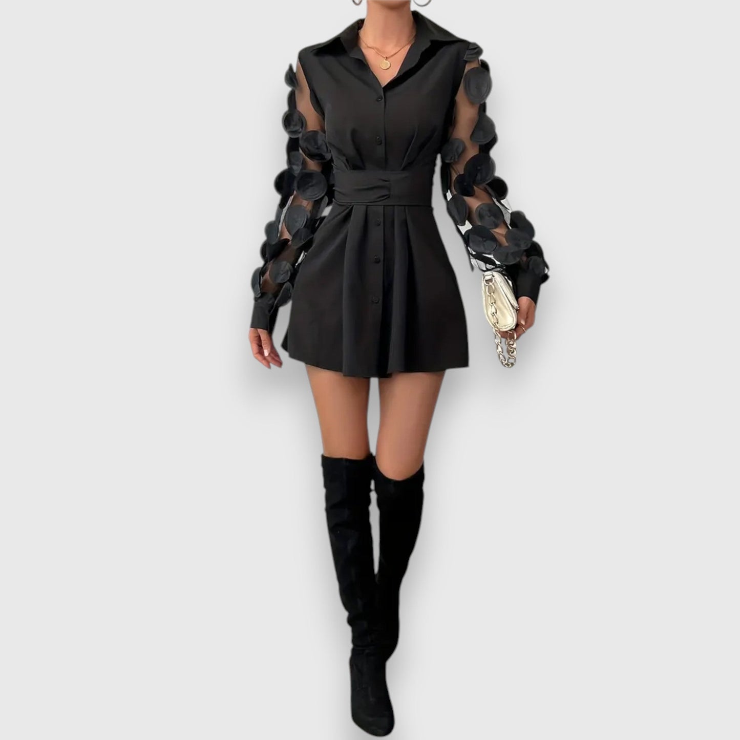 Celine – Kleid mit Schleifenbund