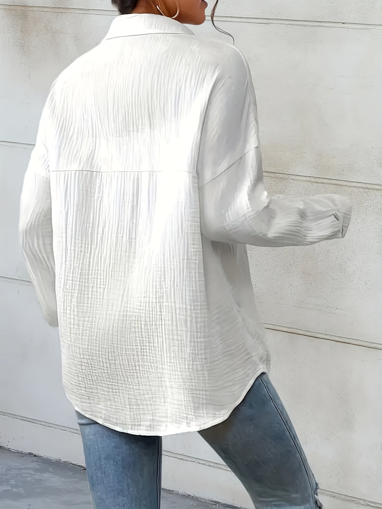 Ina | Damen Weiße Leinenbluse
