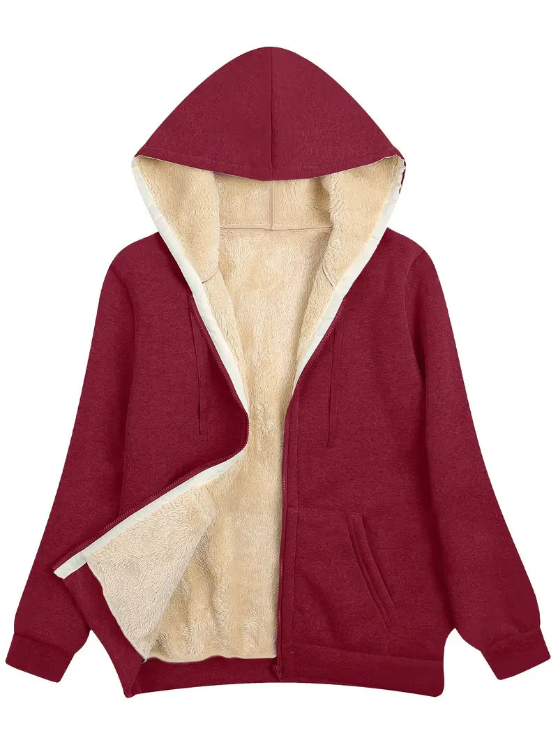 WW | Warme und weiche Kapuzenjacke für Damen | Perfekt für den Winter