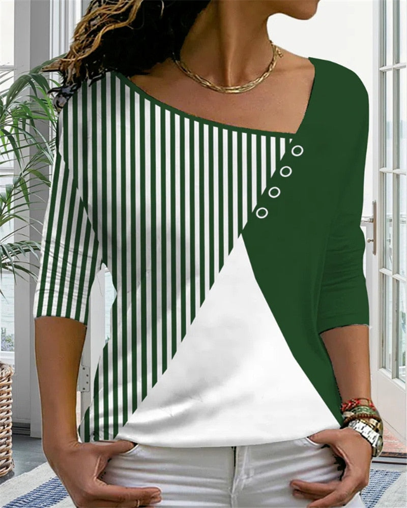 T-Shirt mit V-Ausschnitt für Frauen - Sommer 2025 Kollektion von MirtesShirt