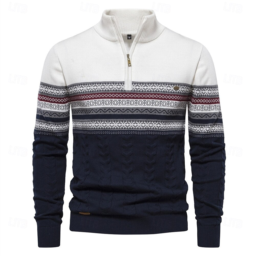 Hannes - Half-Zip Strickpullover