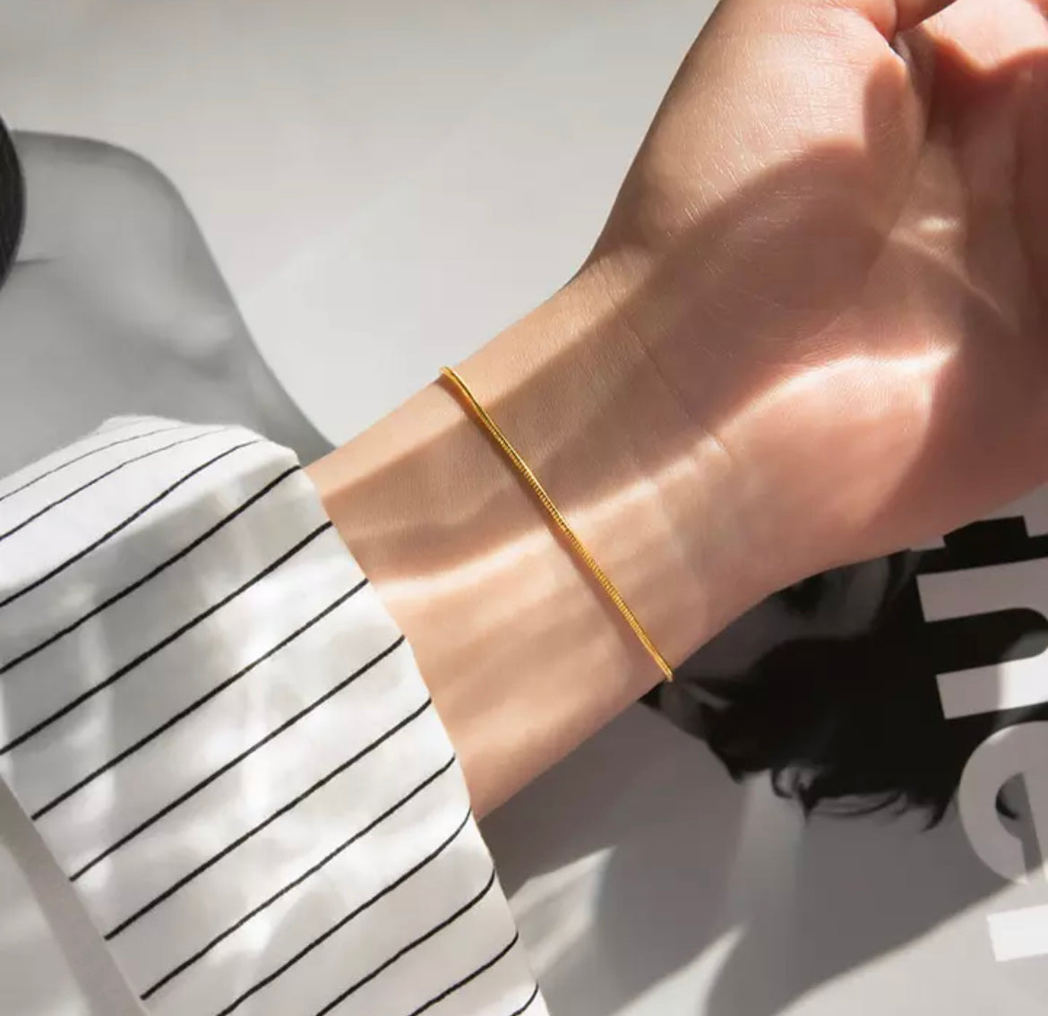Bändchen | Minimalistisches Armband mit Schlangen schließe