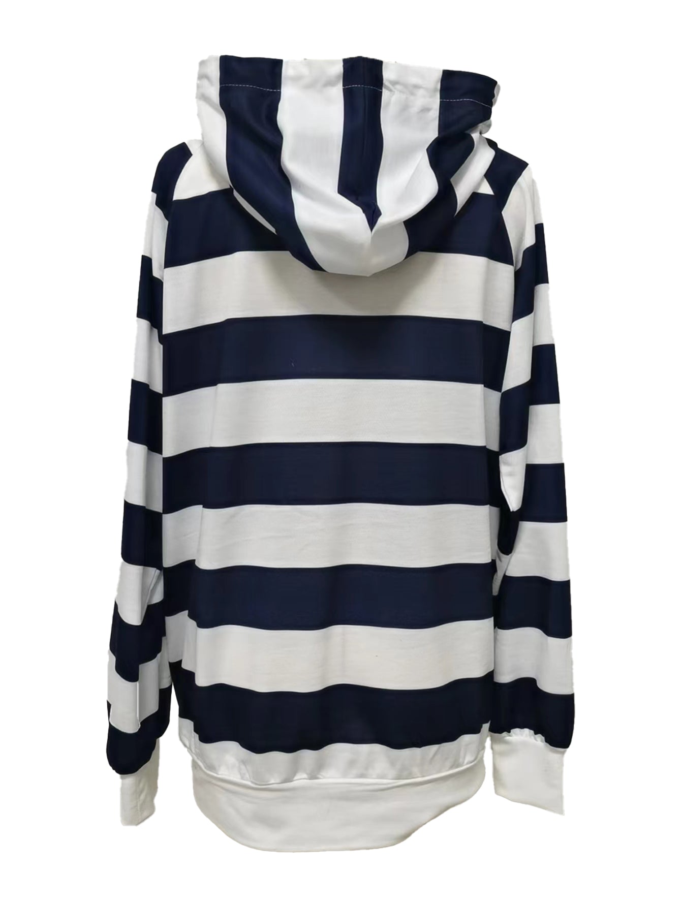 WW | Gestreifter Hoodie mit Reißverschluss und Kordelzug