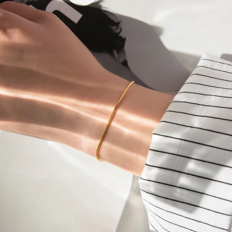 Bändchen | Minimalistisches Armband mit Schlangen schließe