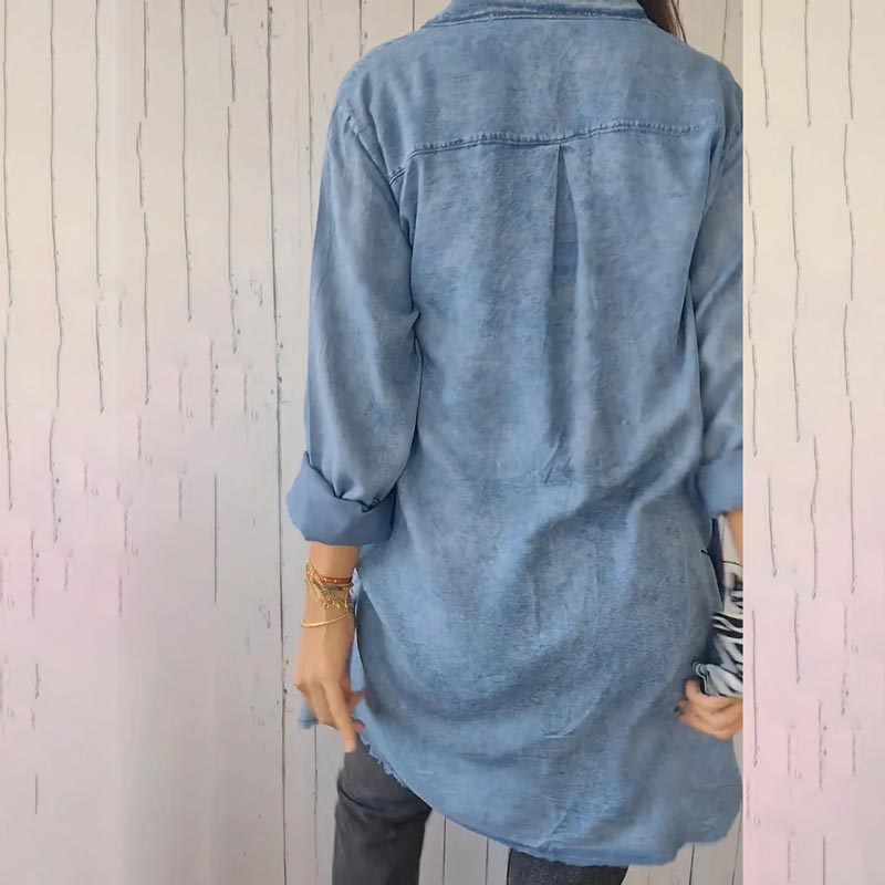 Faux Denim Sommerhemd - Sophie