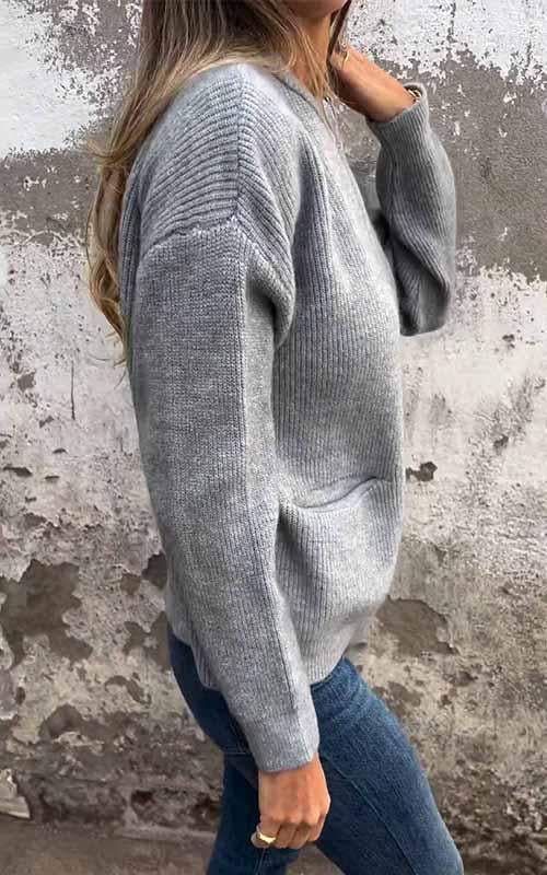 Aurora - Baumwollstrickjacke Mit Reißverschluss