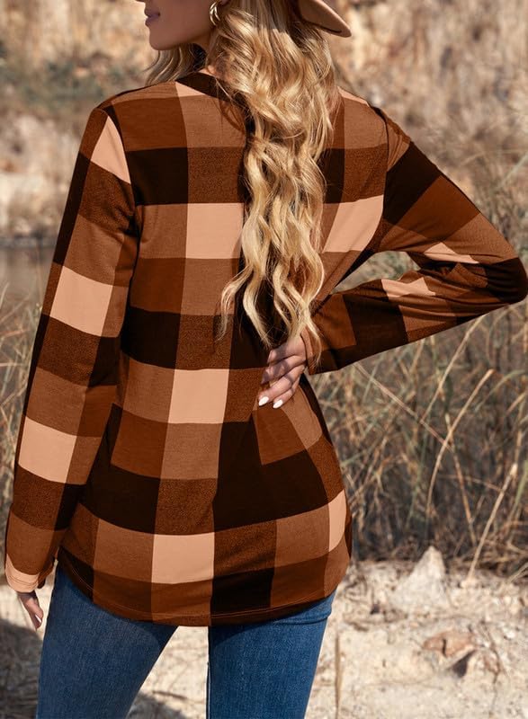 Stilvolle Frühlings-Casual-Karierte Damenbluse - Lara