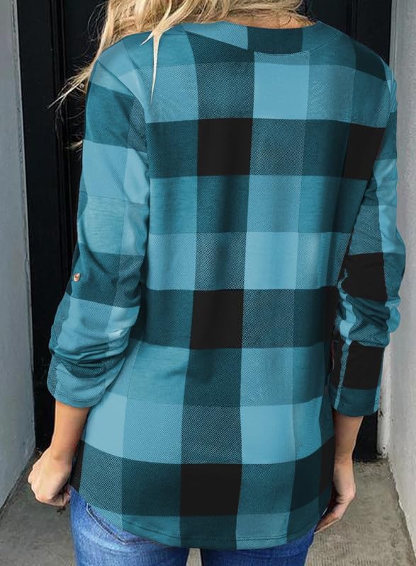 Stilvolle Frühlings-Casual-Karierte Damenbluse - Lara
